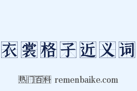 衣裳格子近义词是什么意思的图片
